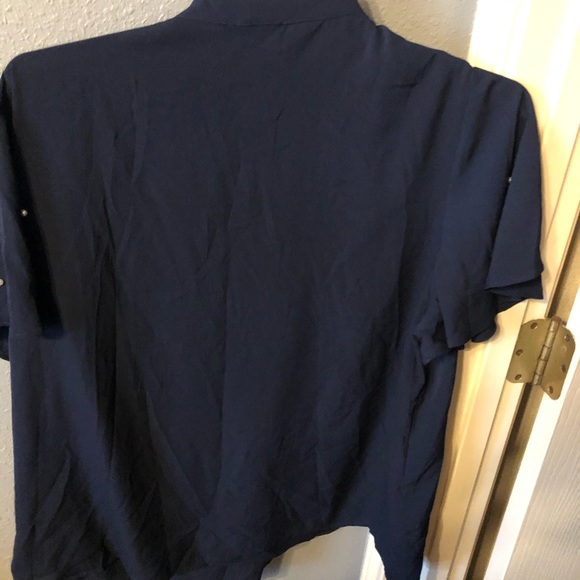 Navy sheer blouse - Picture 4 of 4